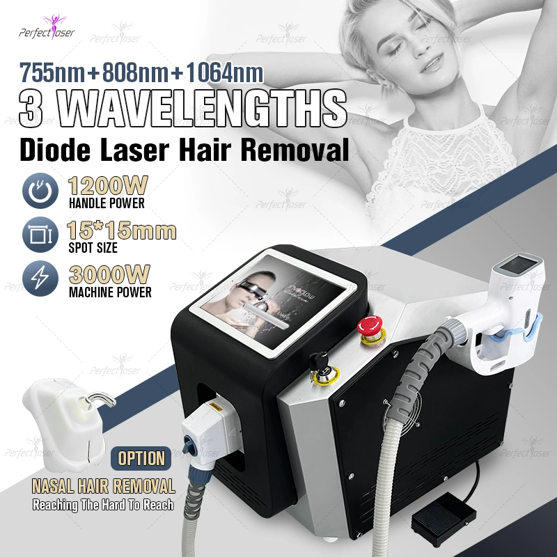 808nm 1064nm Diode Laser Hair Removal Machine 2 Years Warranty